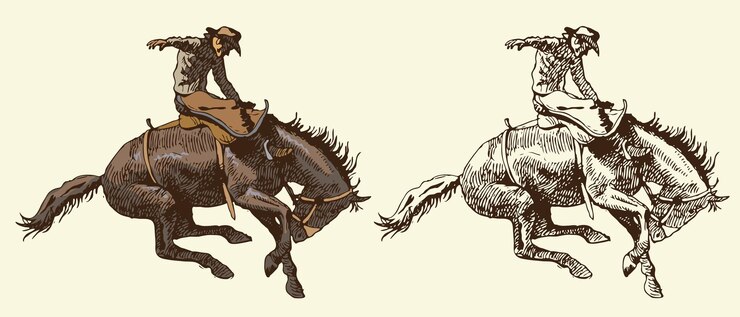 cowboy in a hat on a horse