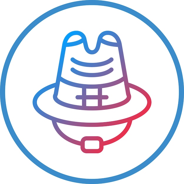 Vector cowboy hat icon style