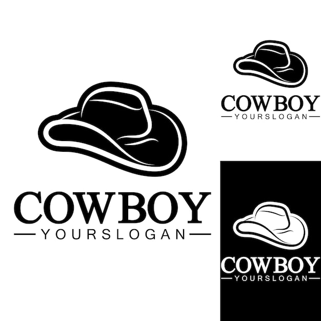 Cowboy hat logo icon vector design template