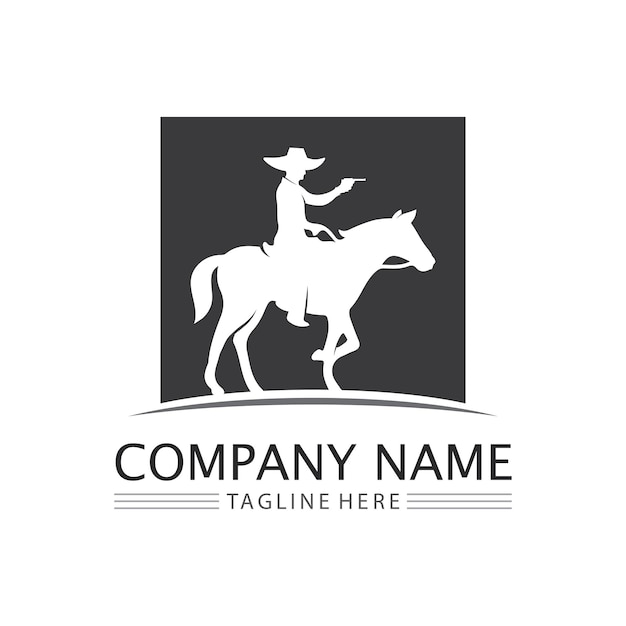 Cowboy hat logo icon vector design template