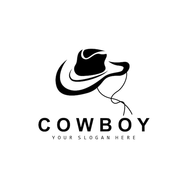Cowboy Hat Logo Texas Cowboy Design Western Country Sheriff Hat Vector Silhouette Icon