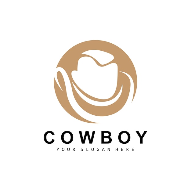 Cowboy Hat Logo Texas Cowboy Design Western Country Sheriff Hat Vector Silhouette Icon