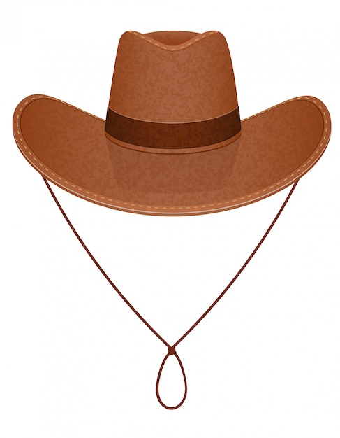 Illustrazione vettoriale di cappello da cowboy