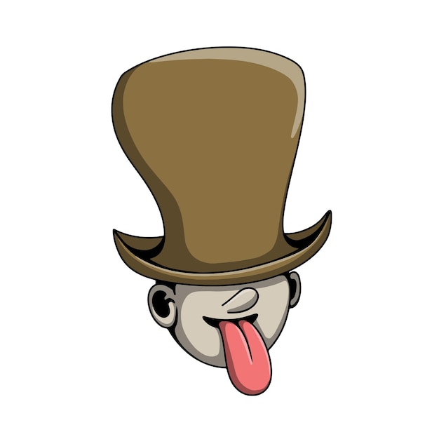 cowboy head cartoon character