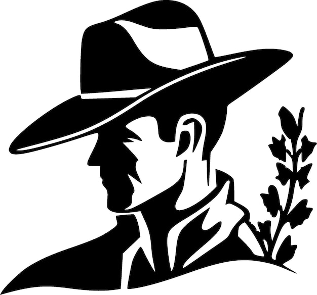 Vector cowboy high quality vector logo vector illustration ideal for tshirt graphic