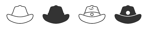 Cowboy hoed pictogram vectorillustratie