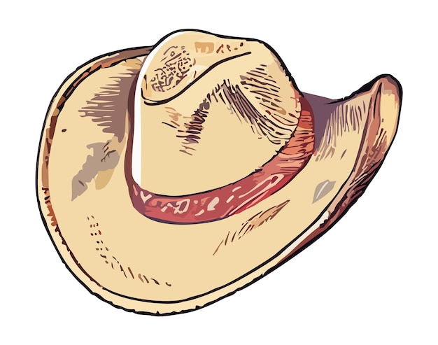 Cowboy hoed vectorillustratie