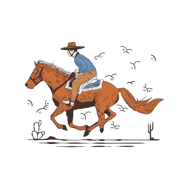 Cowboy illustratie