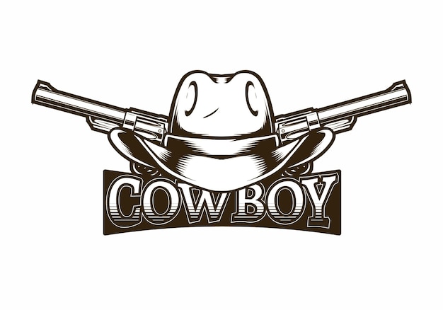 Vector cowboy logo design
