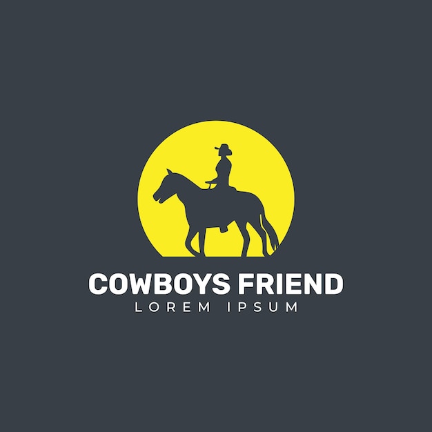 Vector cowboy logo illustration