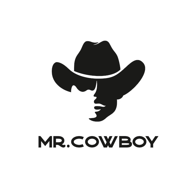 Cowboy logo ontwerp inspiratie vector