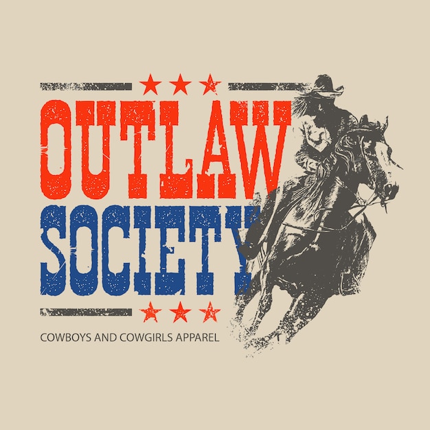 Cowboy Outlaw illustratie thema