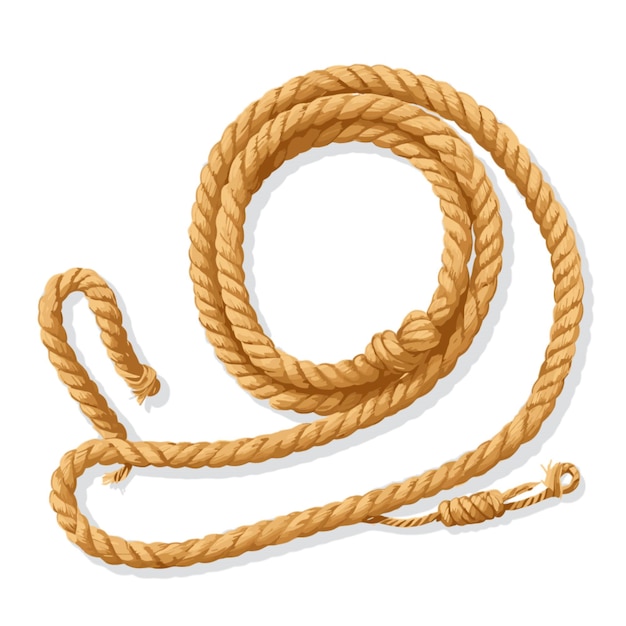 Vector cowboy rope vector on a white background