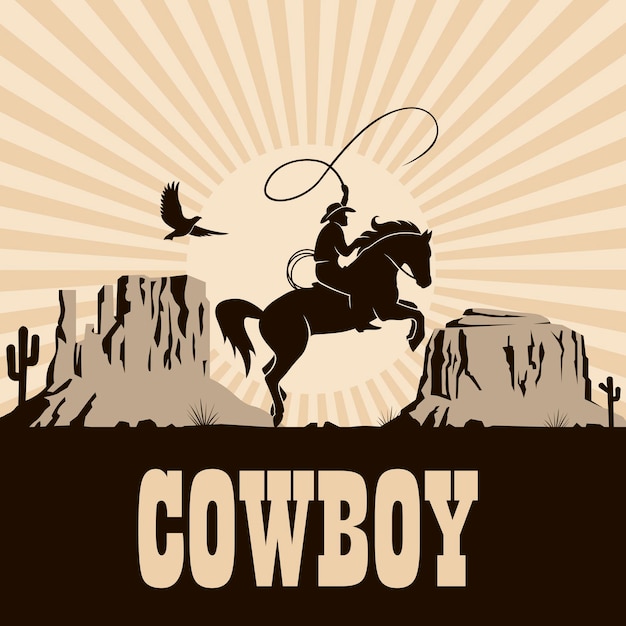 Cowboy silhouet illustratie