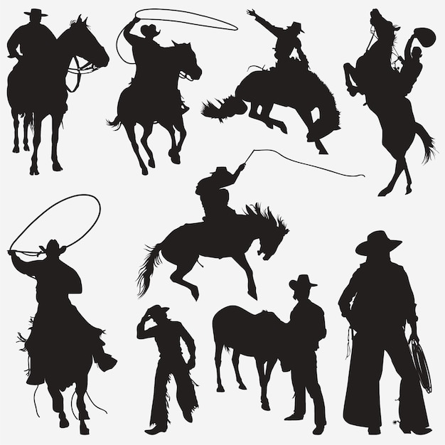 Cowboy silhouettes