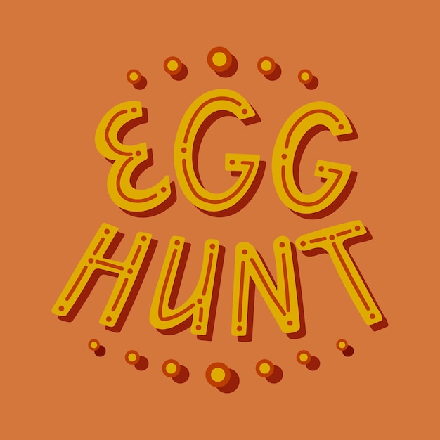 Cowboy style vector typografic poster saying Egg Hunt