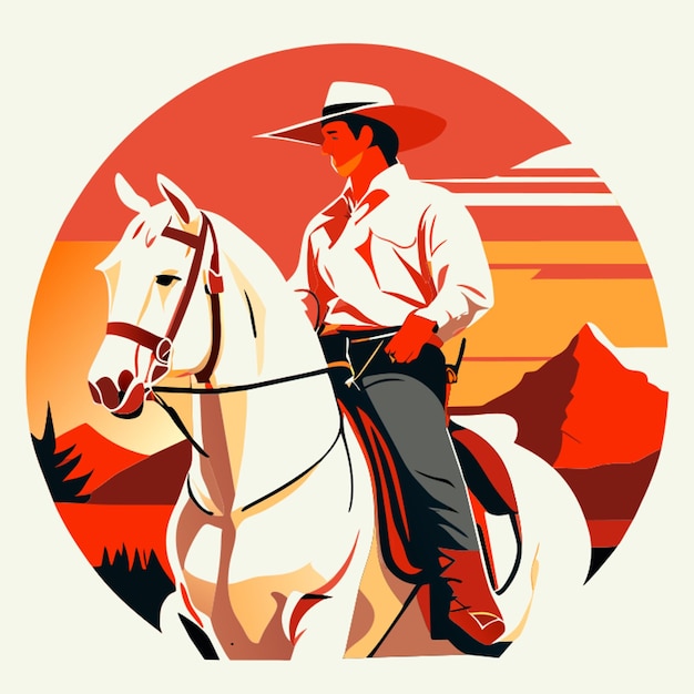 Illustrazione vettoriale di cowboy