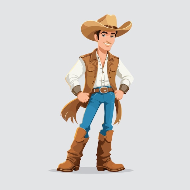 cowboy vector on a white background