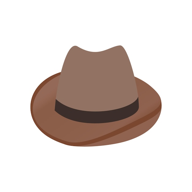 Cowboyhoed isometrische 3D-pictogram op een witte achtergrond