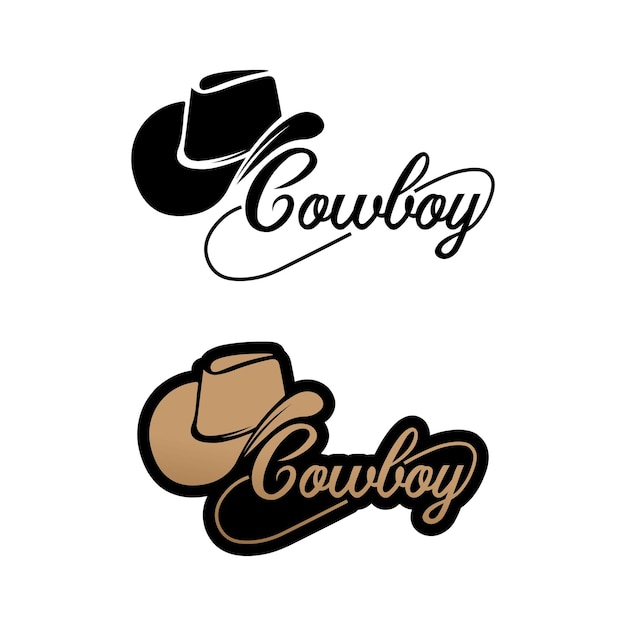 Cowboyhoed logo pictogram vector ontwerpsjabloon