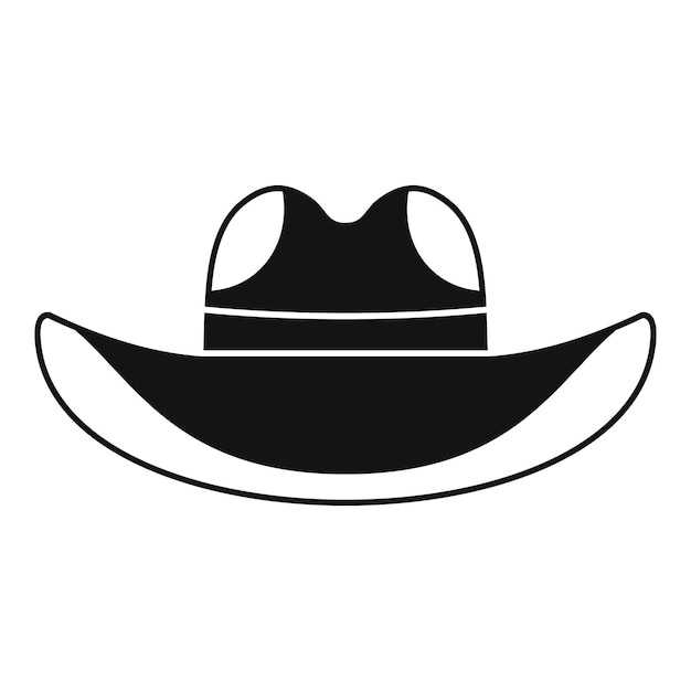 Cowboyhoed pictogram Eenvoudige illustratie van cowboyhoed vector pictogram voor webdesign geïsoleerd op een witte achtergrond