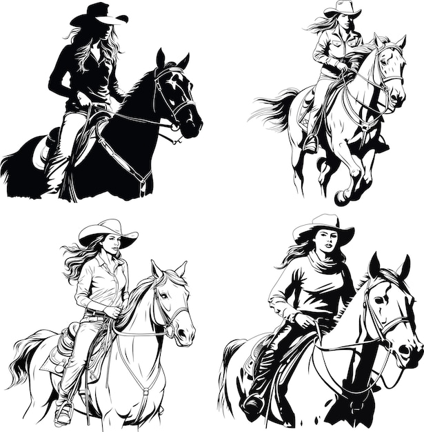 cowgirl paardrijden 1