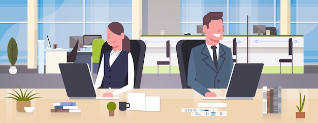 Coworking business place illustration