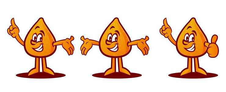 वेक्टर coxinha brazilian food brazilian snack cartoon mascot vector illustration