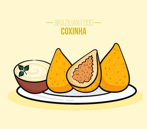 Coxinha de frango galinha 치킨 브라질 음식 튀김