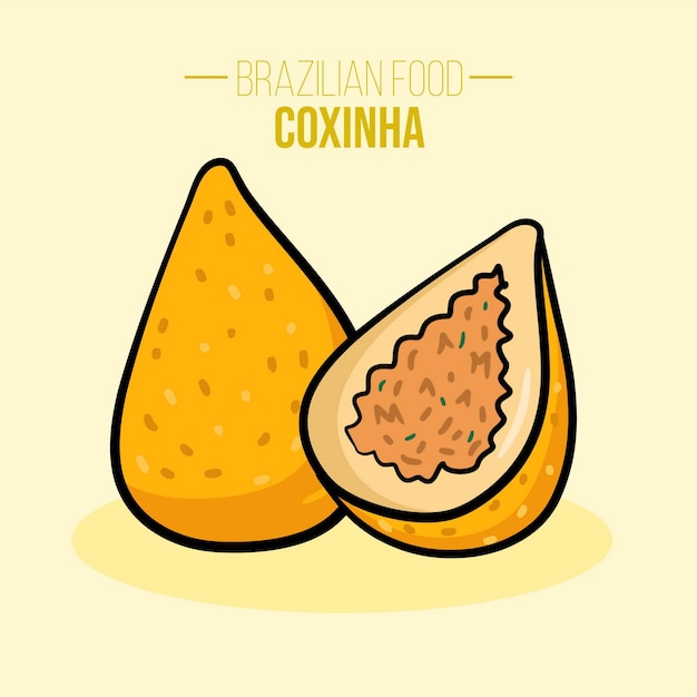 벡터 coxinha de frango galinha 치킨 브라질 음식 튀김