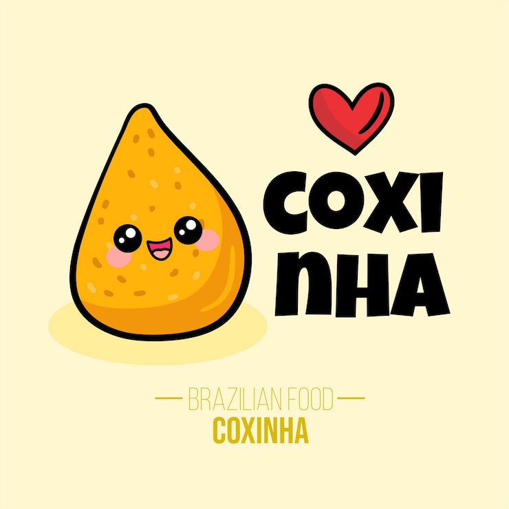 Vector coxinha de frango galinha kip braziliaans gebakken eten
