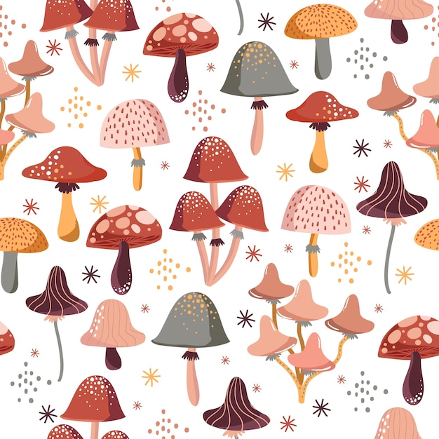 Cozy Autumn leaves Vector illustration EPS 10 seamless pattern background of Fall flower season Design for fashion