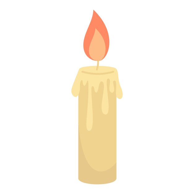 Cozy candle on white background vector illustration