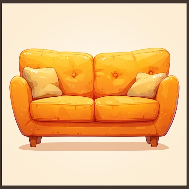 Vector cozy modular sofa for living room