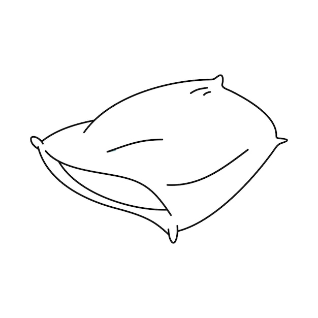 Vettore comodo cuscino cartone animato illustrazione vettoriale carino cuscino cartoon disegno giocoso cuscino personaggio desi