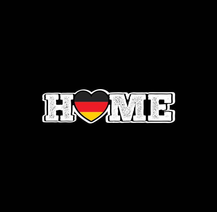 Vector cozy and stylish with a german charm the home tshirt