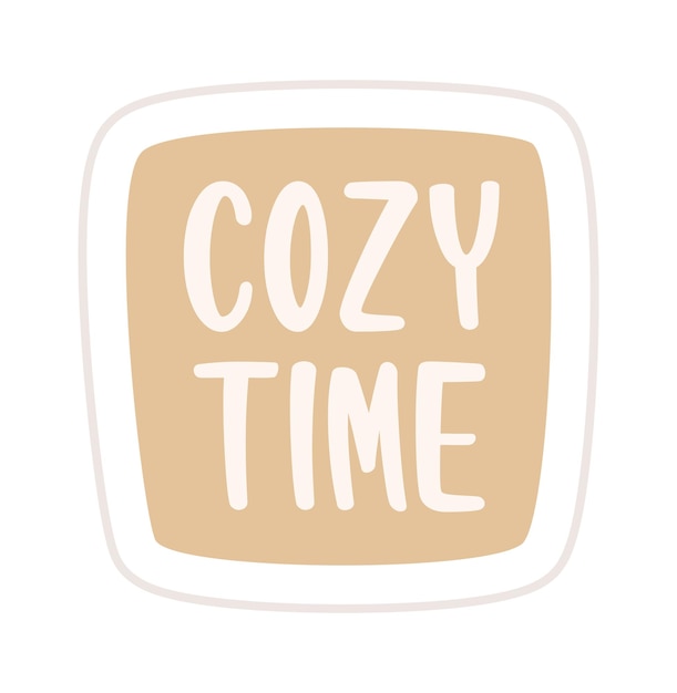 Cozy Time Lettering Sticker