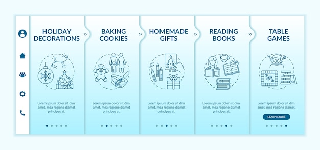 Cozy winter lifestyle onboarding template