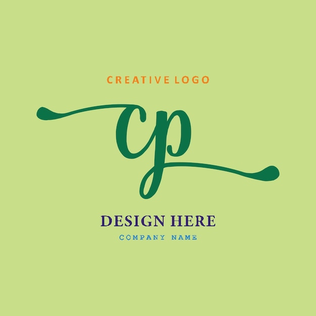 CP lettering logo is simple easy to understand and authoritative