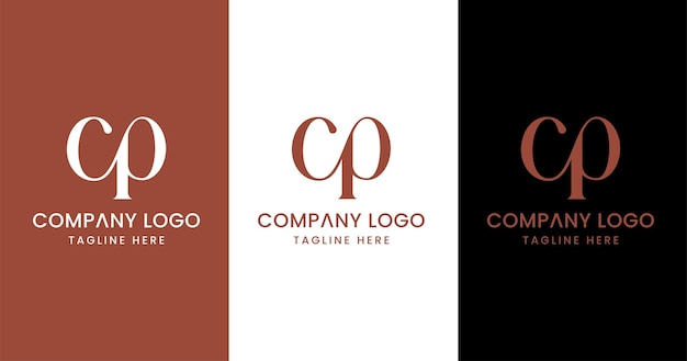Дизайн логотипа CP. Выдающийся творческий современный символ. Значок знака.
