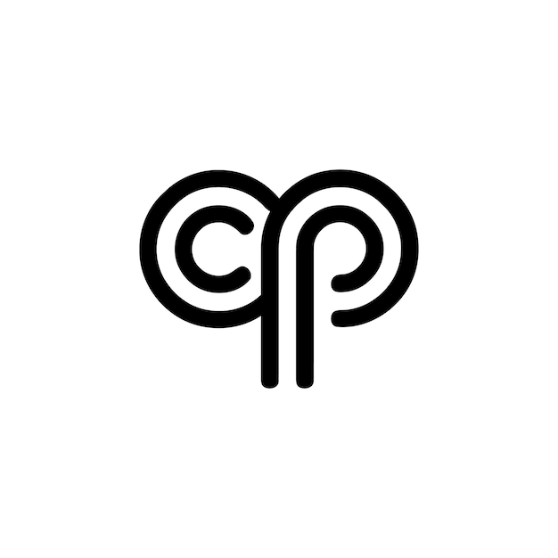 Vettore design del logo cp