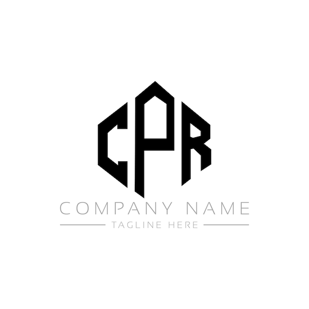 CPR letter logo ontwerp met veelhoek vorm CPR veelhoek en kubus vorm logo ontwerp CPR zeshoek vector logo sjabloon witte en zwarte kleuren CPR monogram bedrijf en vastgoed logo