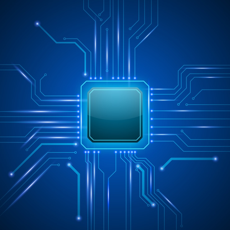 Vector cpu computer technology, electronic 