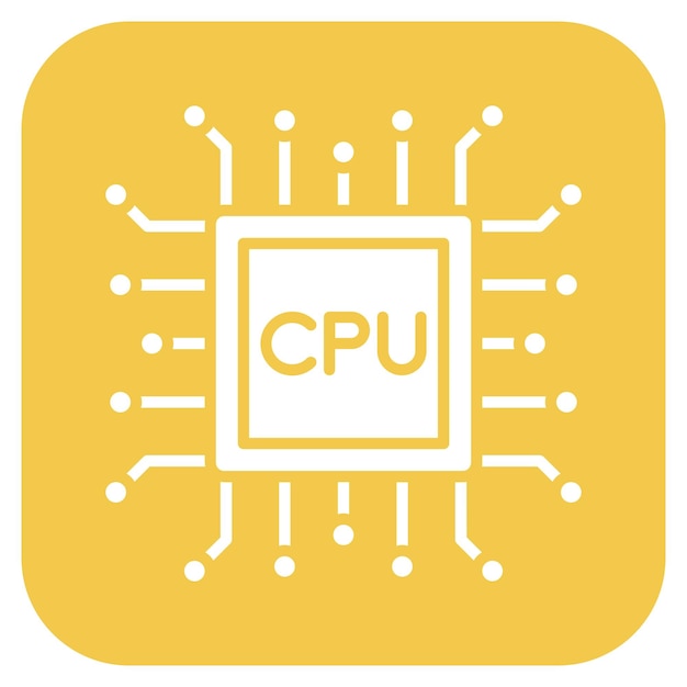 Cpuアイコンベクトル画像はコンピュータサイエンスに使用できます