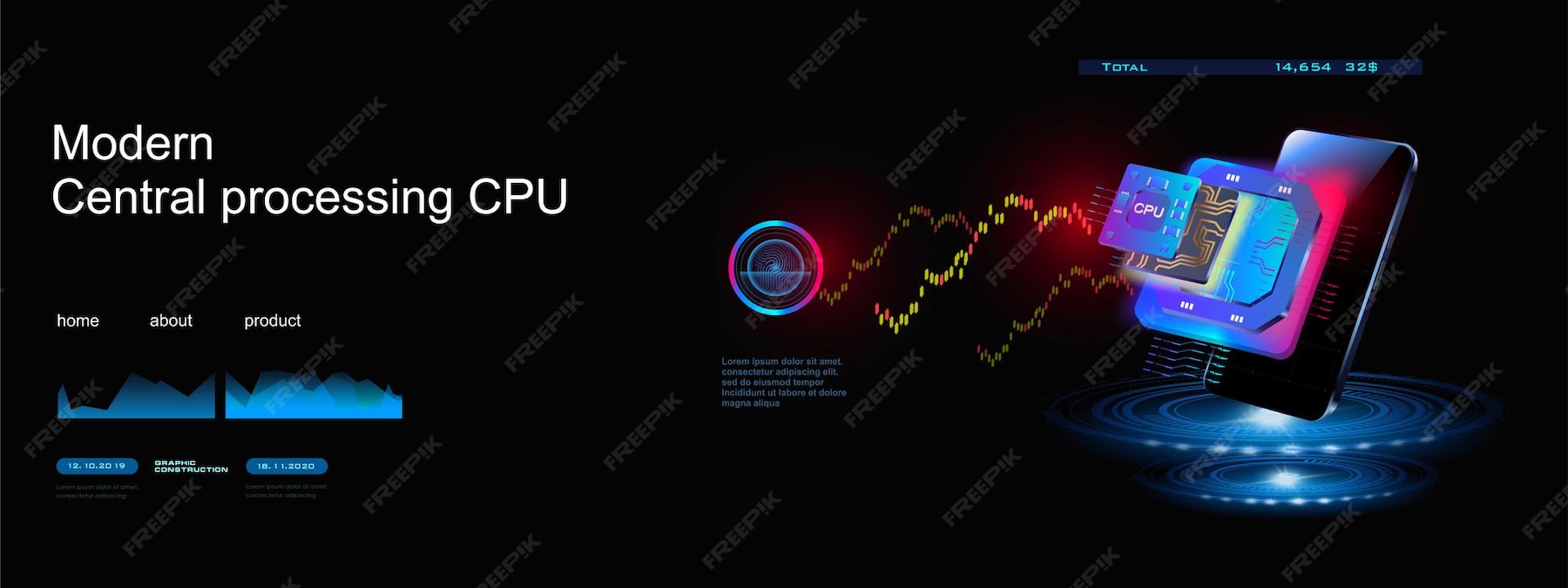 Premium Vector Cpu new generation computer processor process of