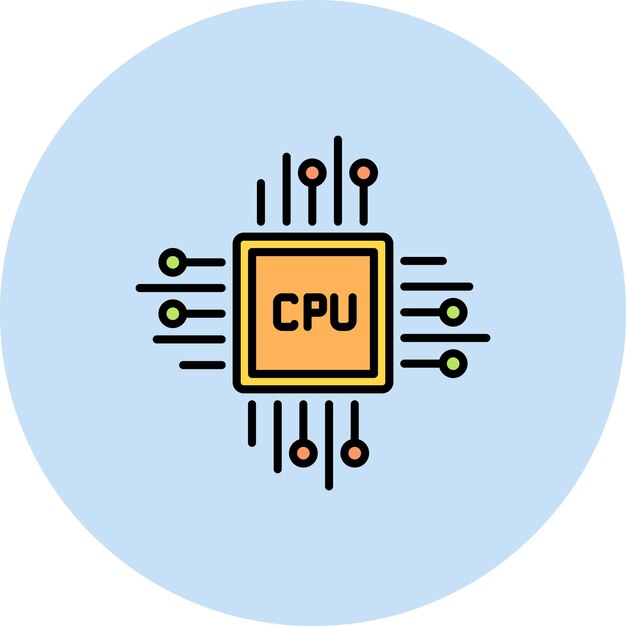 プロセッサ アイコン ベクトル イメージ