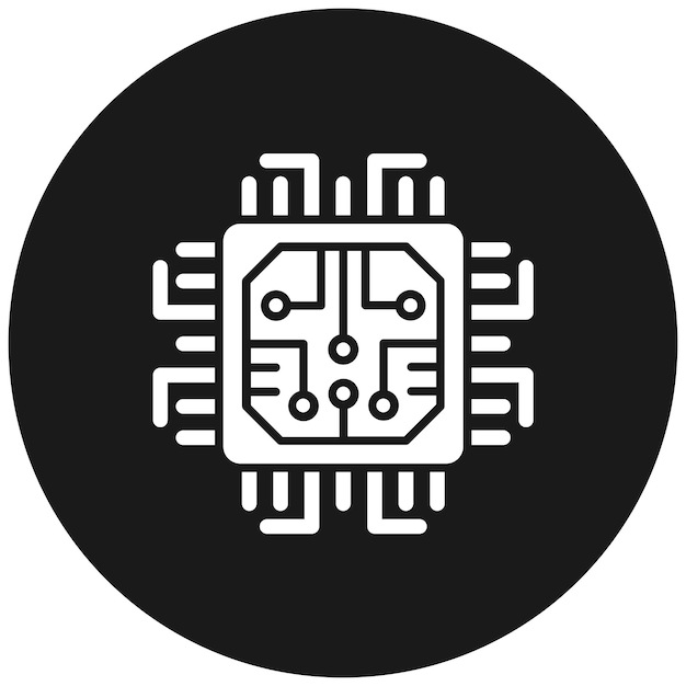 Икона вектора процессора может быть использована для набора икон технологии