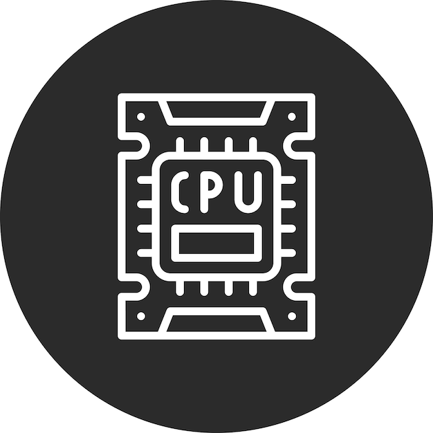 CPU vector icoon illustratie van Computer en Hardware iconset