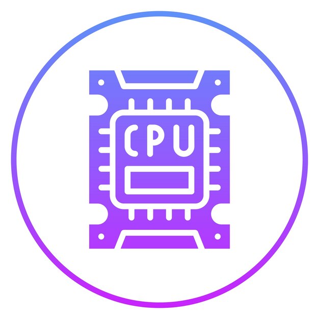 CPU vector icoon illustratie van Computer en Hardware iconset