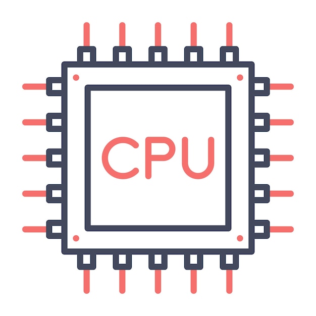 CPU ベクトルイラストのスタイル